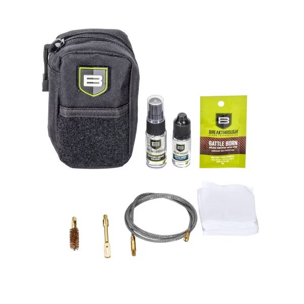 Compact Pull Through COP Gun Cleaning Kit, .357, .38 Caliber & 9mm, Multi-Color, Breakthrough Clean Technologies, Mfr#: BT-COP-35/38/9R-BLK